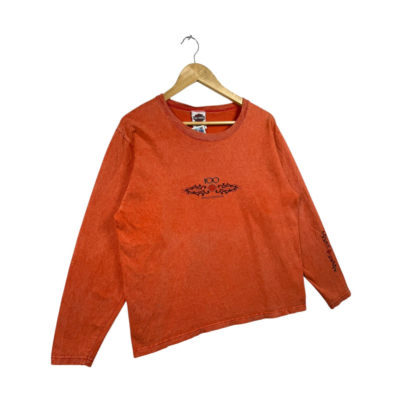 Vintage Harley Davidson 100 Years Anniversary Long Sleeve T-Shirt