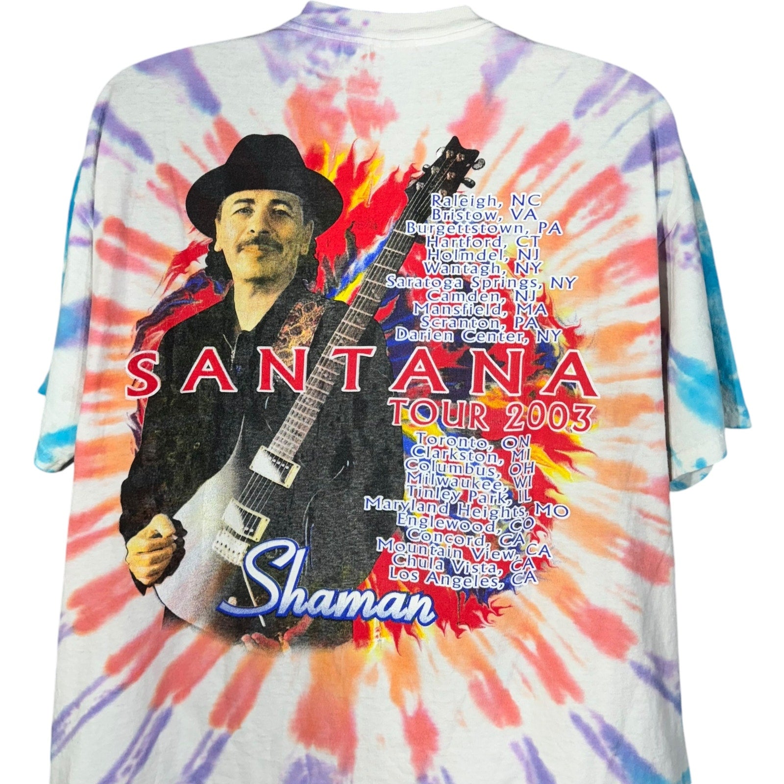 Vintage Santana Tie Dye Tour Tee 2003