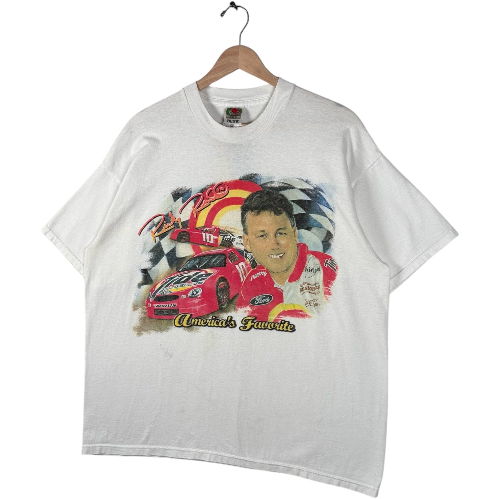 Vintage Ricky Rudd #10 America's Favorite Face NASCAR Tee