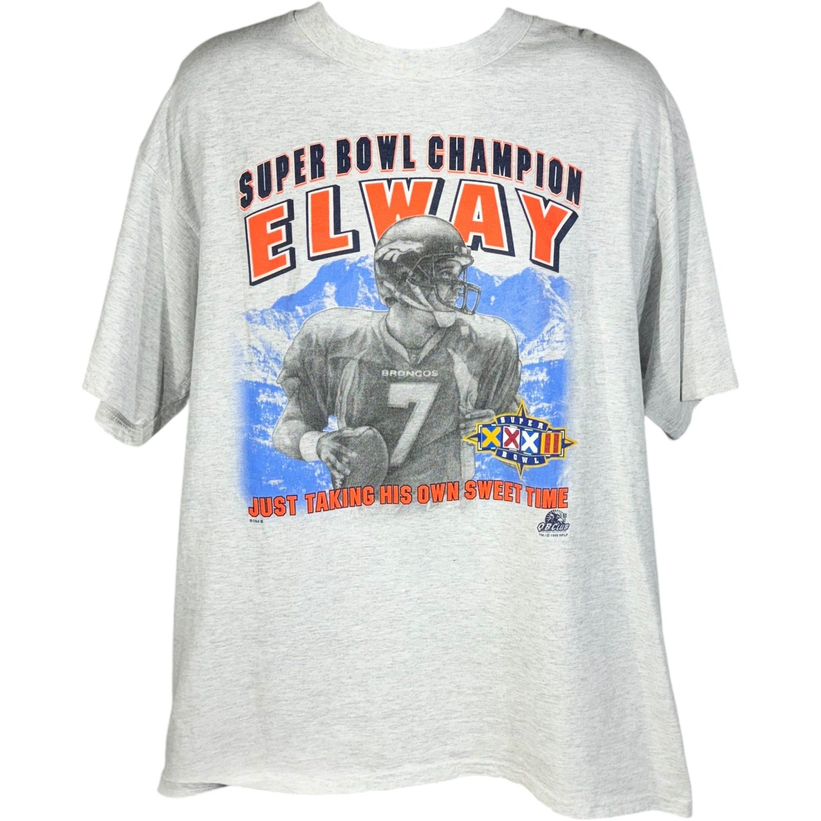 Vintage Denver Broncos John Elway Super Bowl NFL Tee