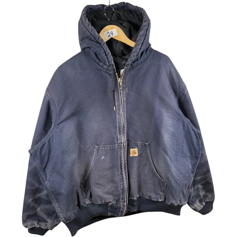 Vintage Carhartt Distressed Full Zip Hooded Workwear