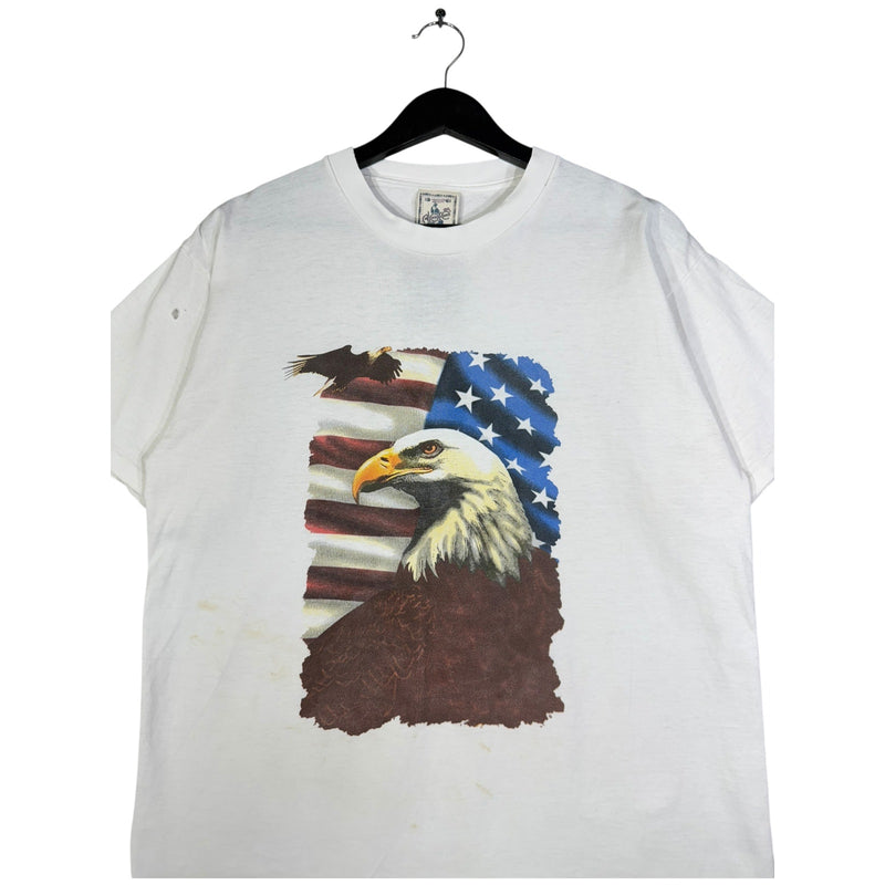 Vintage Alore Flag Of America Eagle T-Shirt