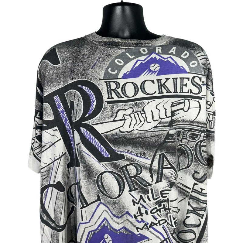 Vintage Colorado Rockies AOP Tee 1991