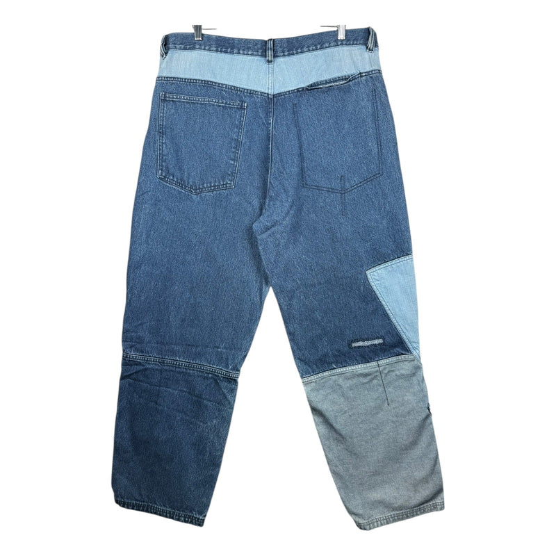 Vintage Patchwork Carpenter Distressed Denim Jeans 40