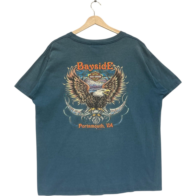 Vintage Harley Davidson Motorcycles Bald Eagle Tee