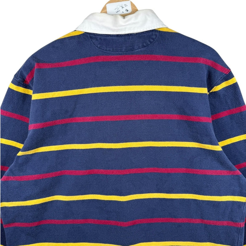 Vintage Polo Ralph Lauren Striped Rugby Long Sleeve Polo