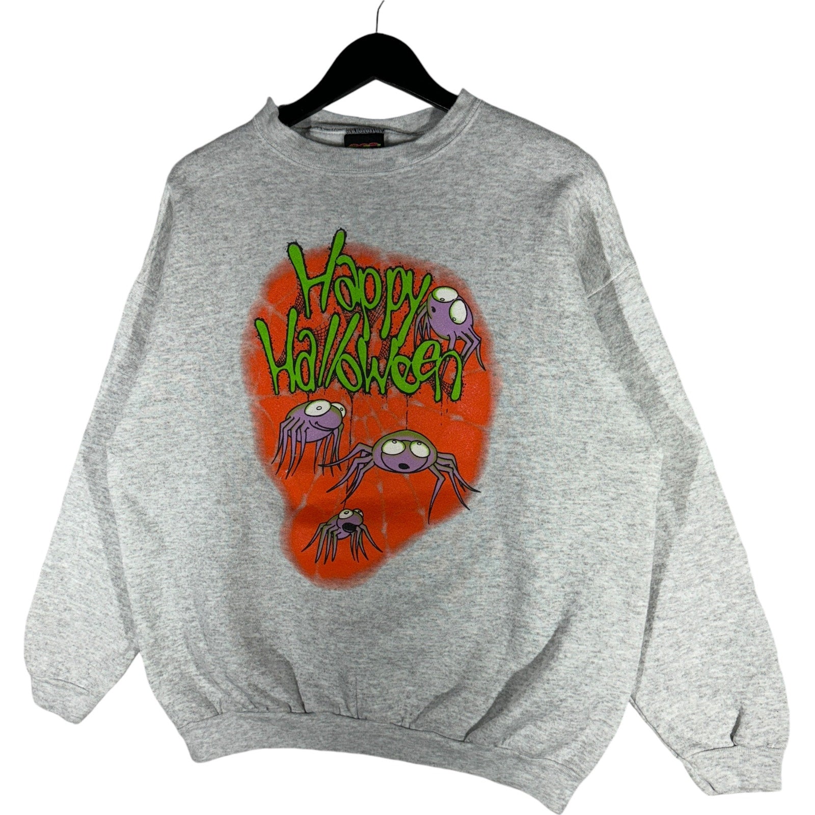 Vintage Happy Halloween Spider Crewneck