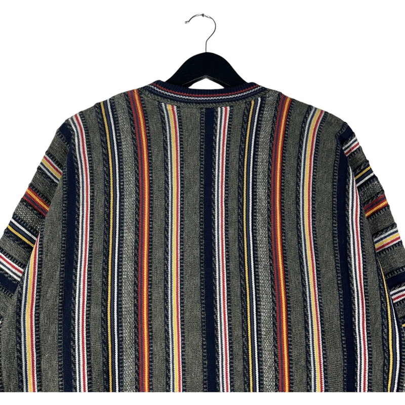 Vintage Carlo Colucci Striped 3D Knit Sweater