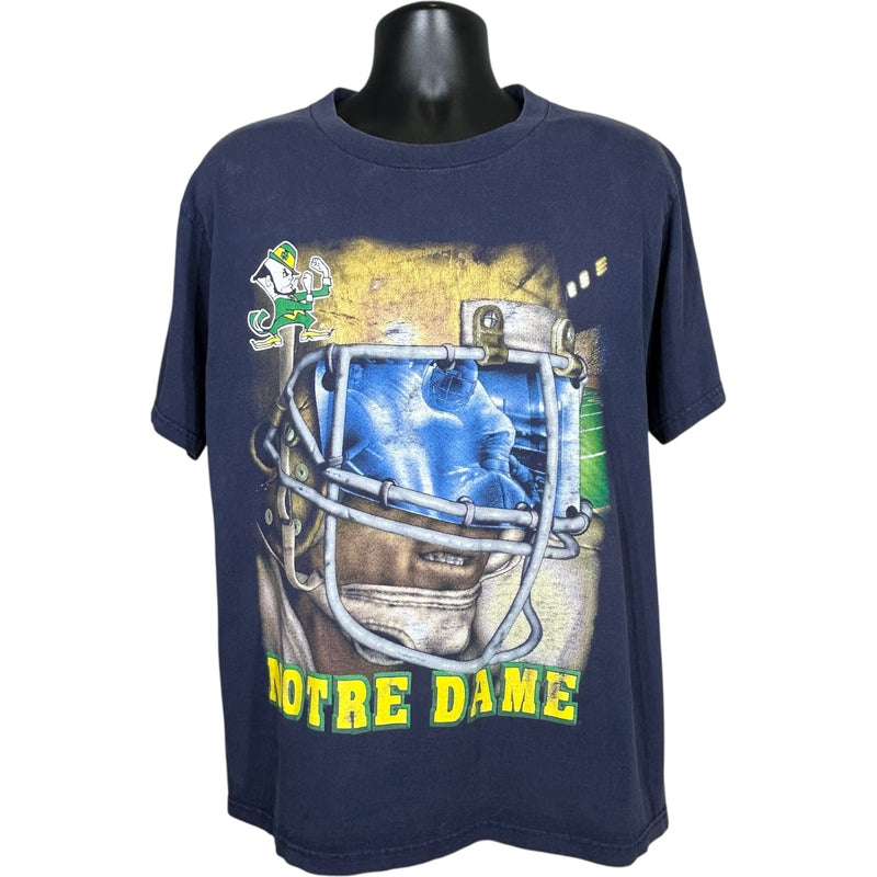 Vintage Nutmeg University of Notre Dame Football Face Mask Tee