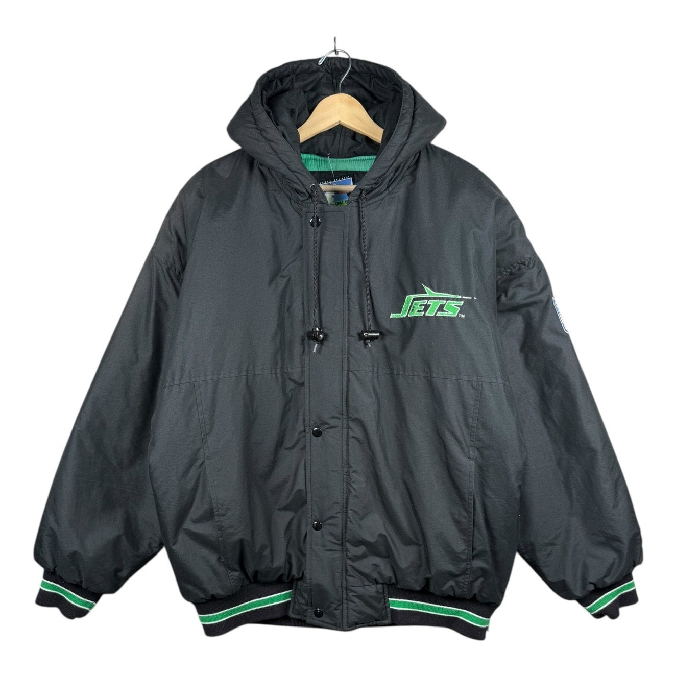 Vintage Starter New York Jets NFL Hooded Bomber Jacket