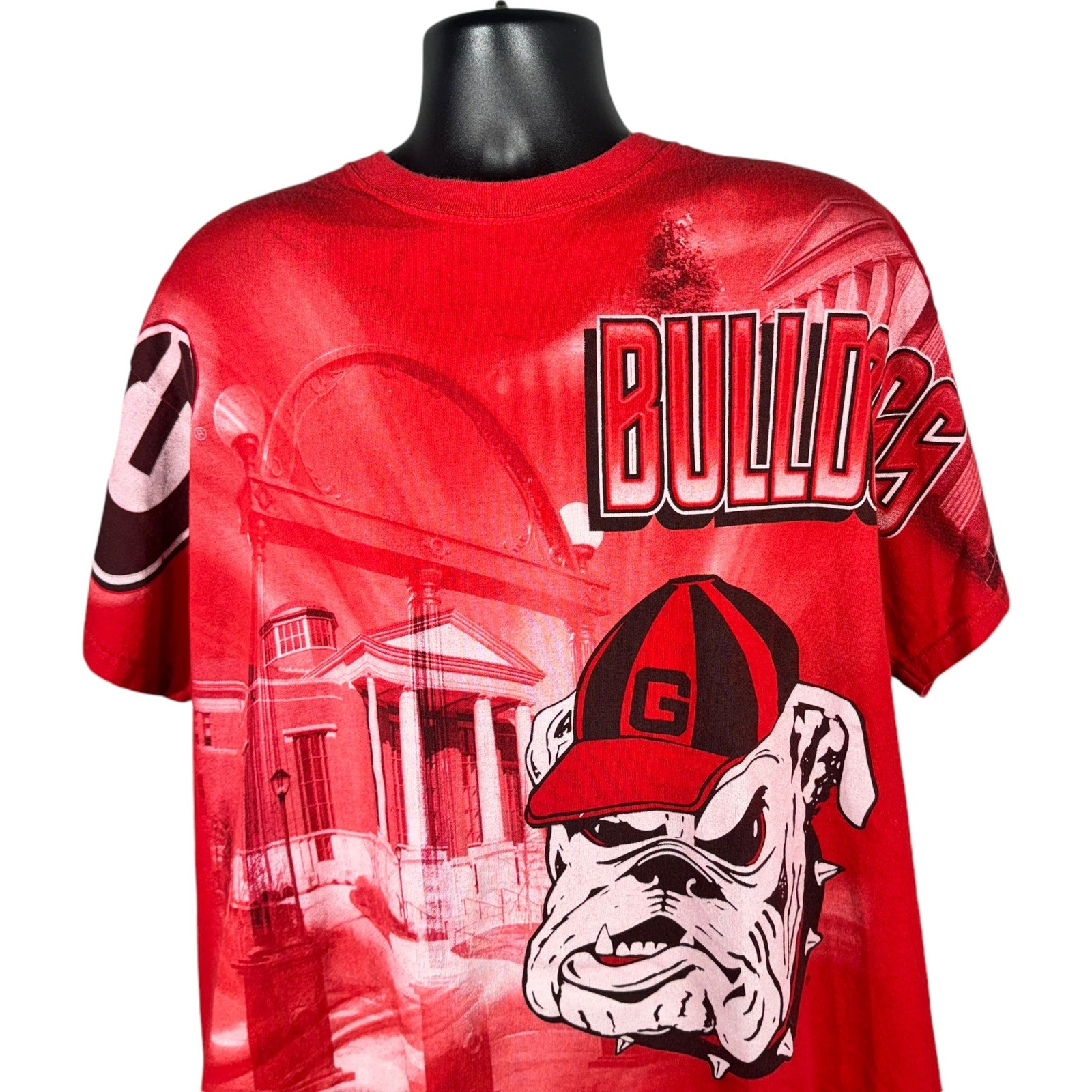 Vintage University Of Georgia Bulldogs AOP Tee