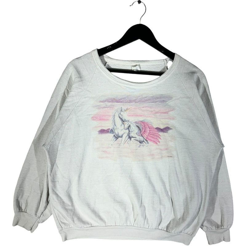 Vintage Pegasus Unicorn Fantasy Art Crewneck