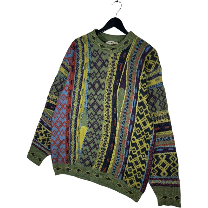 Vintage Genti's 3D Knit Multicolor Sweater 90s