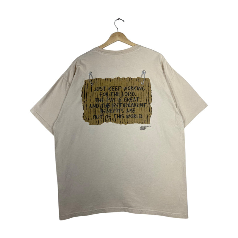 Vintage I will Work For God Graphic T-Shirt
