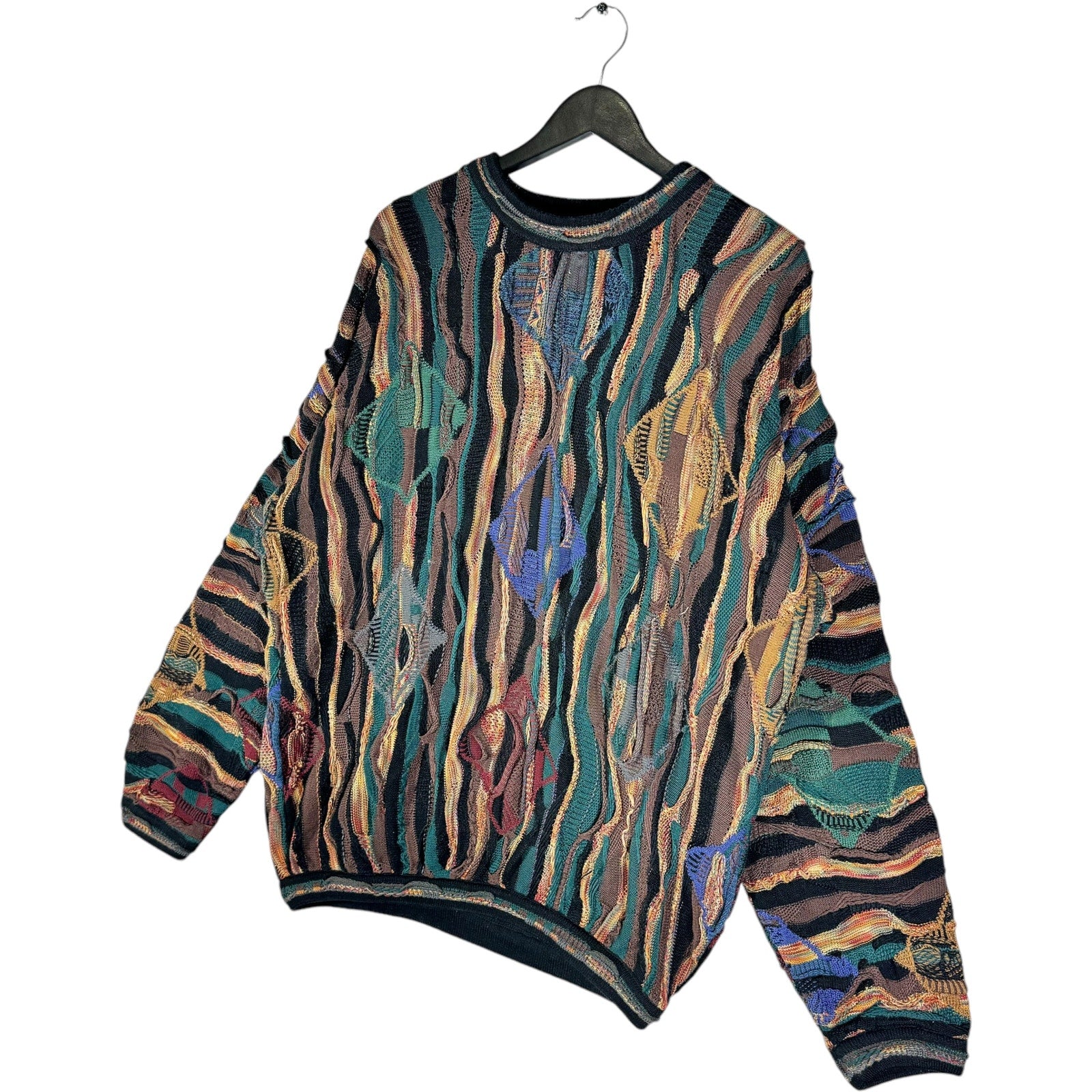 Vintage Tundra Coogi Style 3D Knit Sweater