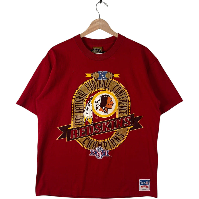 Vintage Nutmeg Washington Redskins Conference Champs Tee 1991