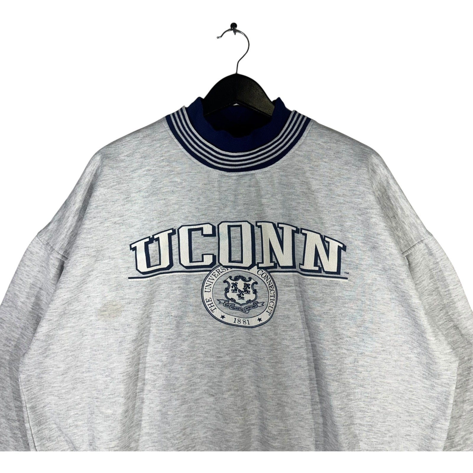 Vintage University Of Connecticut Mock Neck Crewneck