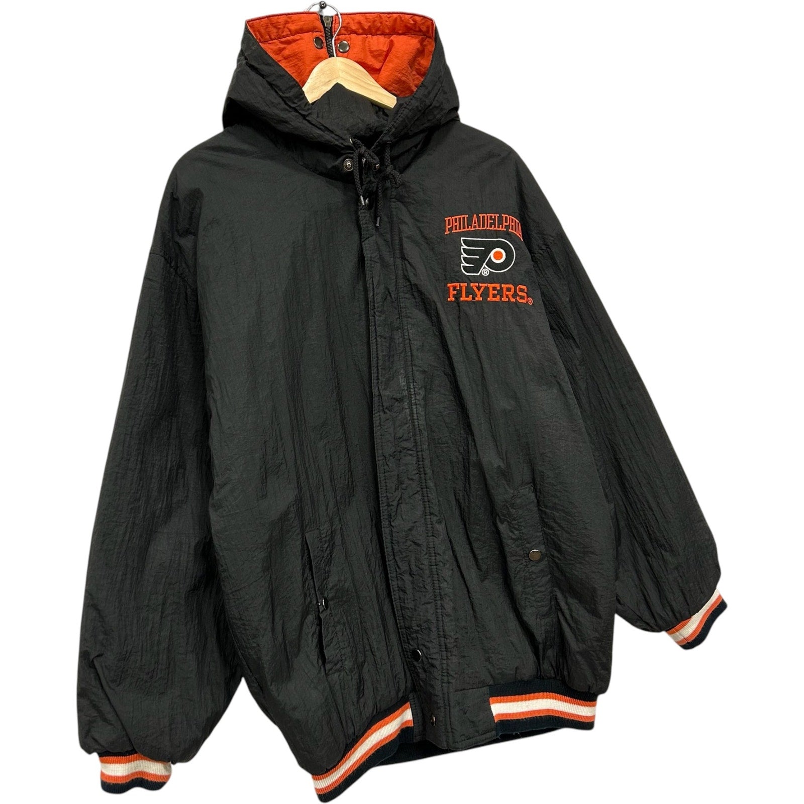 Vintage Philadelphia Flyers Logo NHL Puffer Jacket