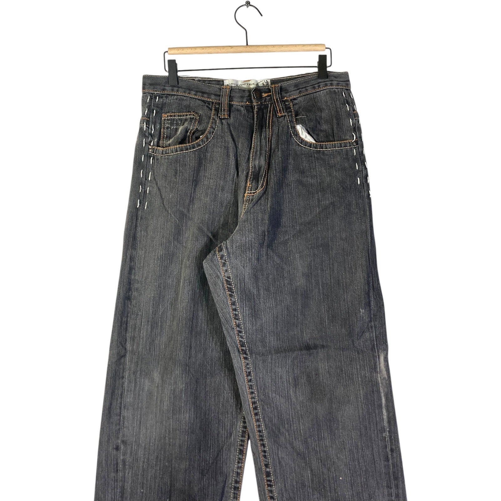 Vintage Marq Seventy Five Straight Leg Utility Denim Jeans 34