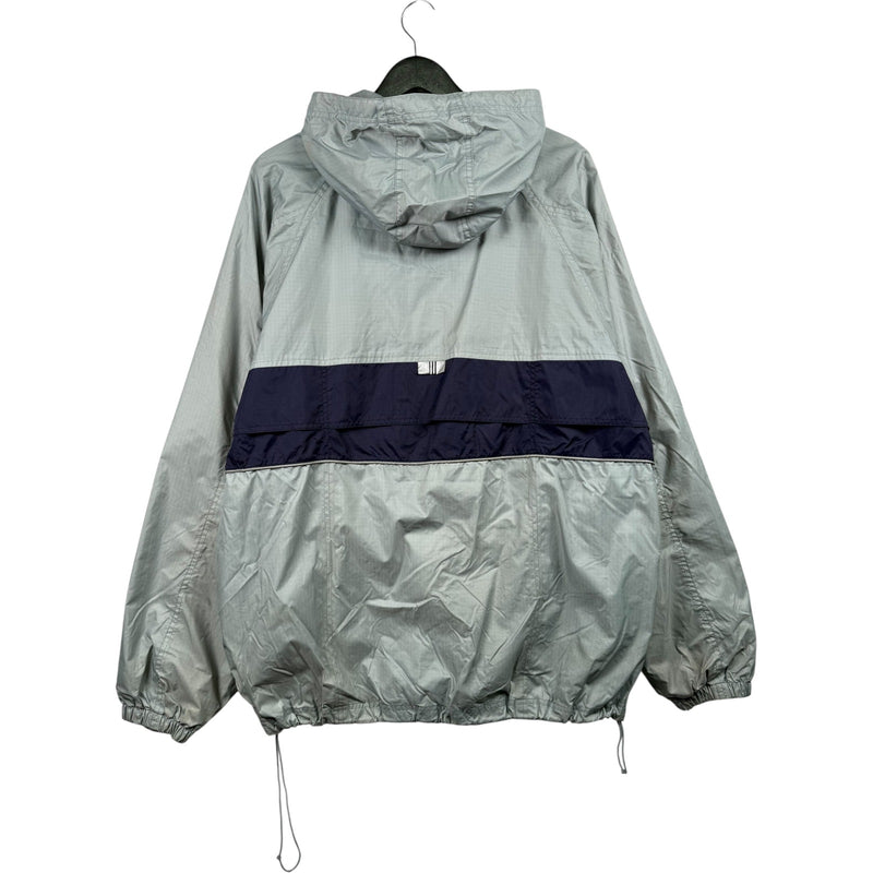 Vintage Adidas Windbreaker Half-zip front Hooded Jacket