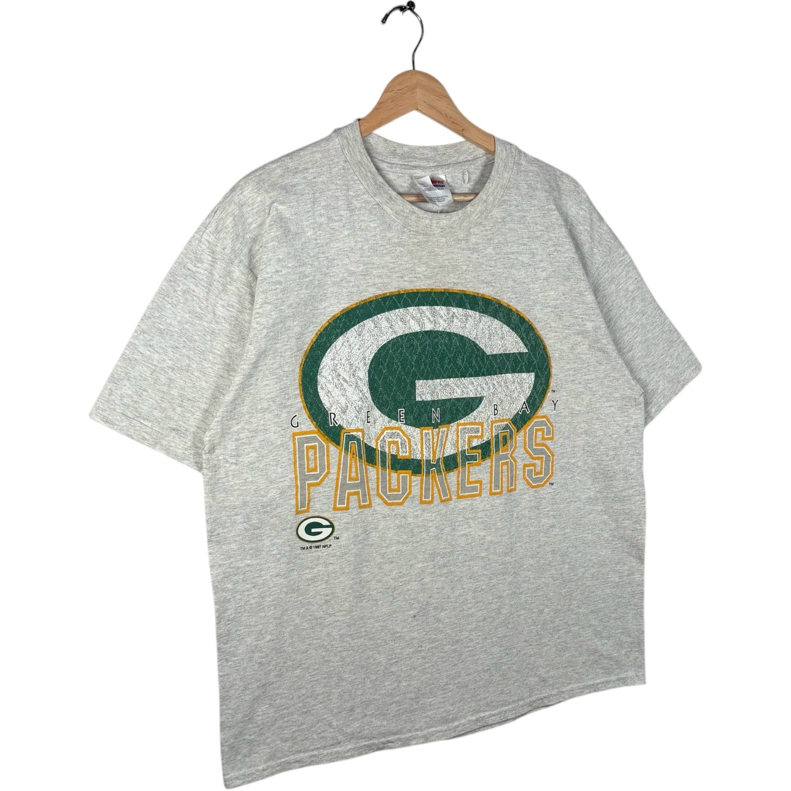 Vintage Green Bay Packers Large Logo Spellout NFL Tee