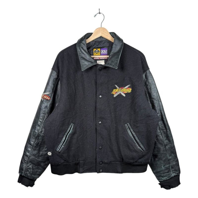 Vintage Ski-Doo BRP Sno Gear Leather Varsity Jacket