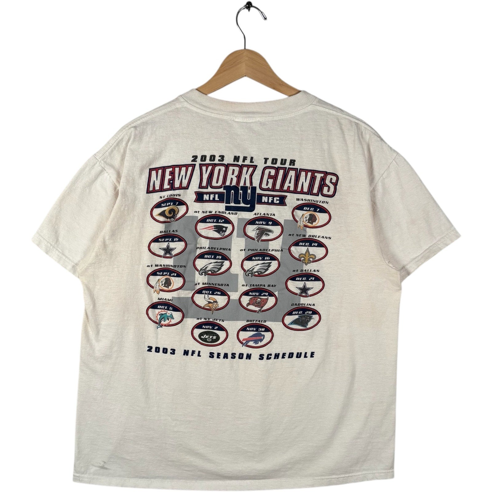 Vintage New York Giants NFL Tour Jeremy Shockey Tee