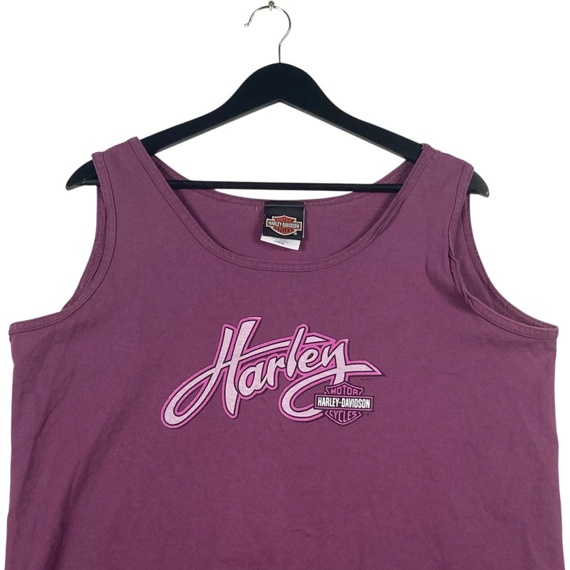 Women's Vintage Harley Davidson New Jersey Cropped Tank Top
