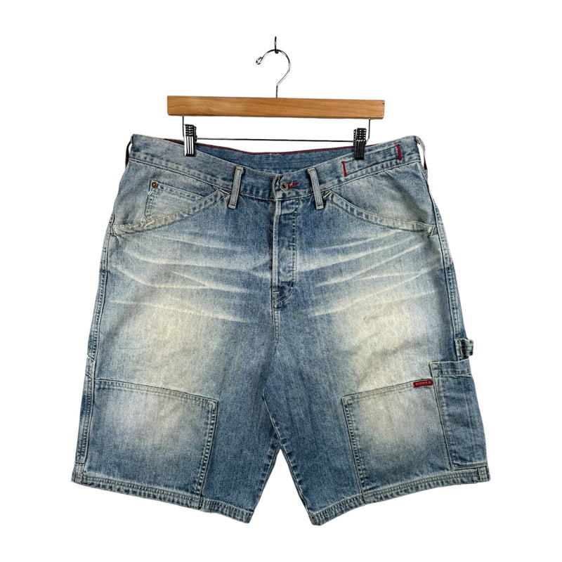 Vintage Guess Utility Cargo Denim Shorts 38