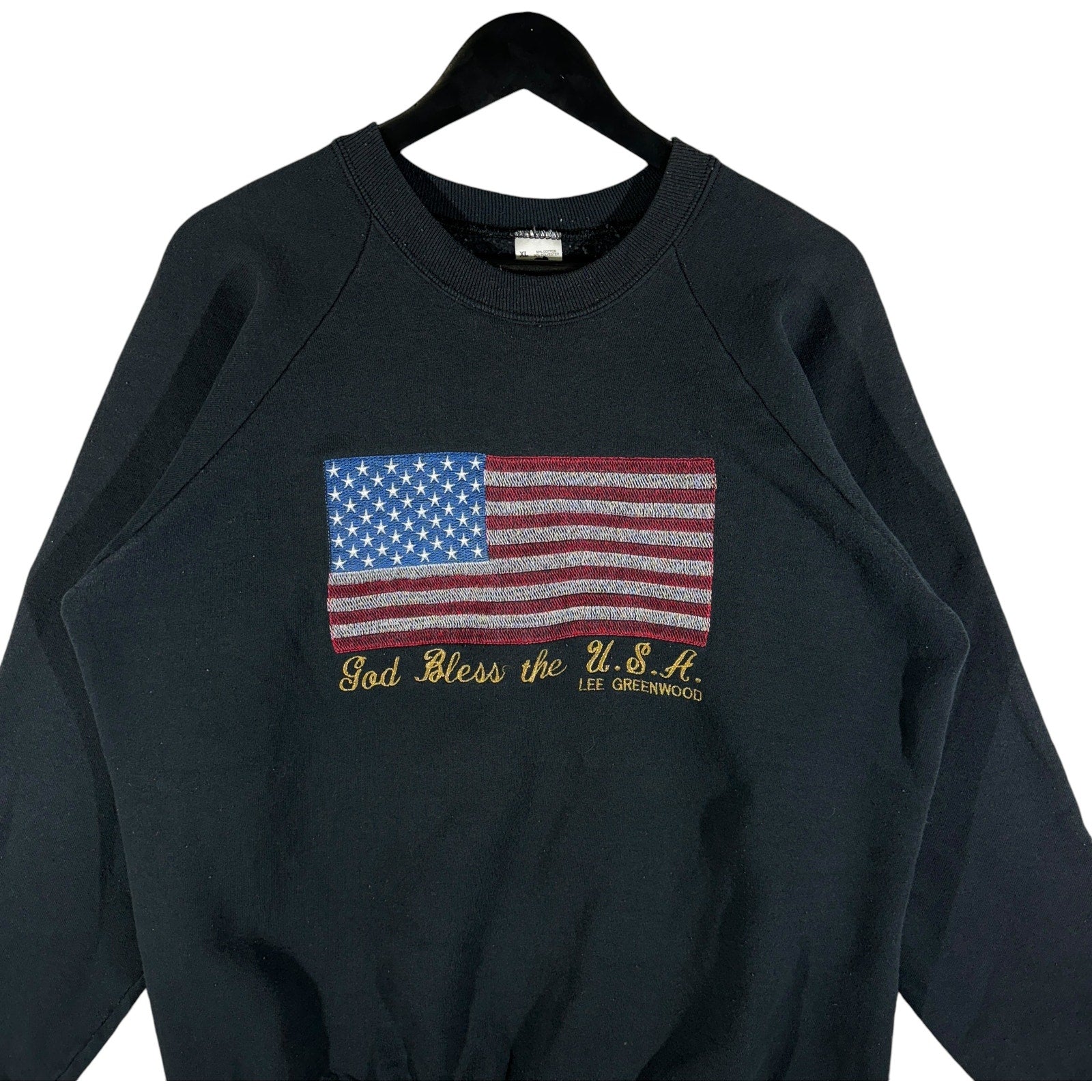 Vintage "God Bless The U.S.A." American Flag Crewneck