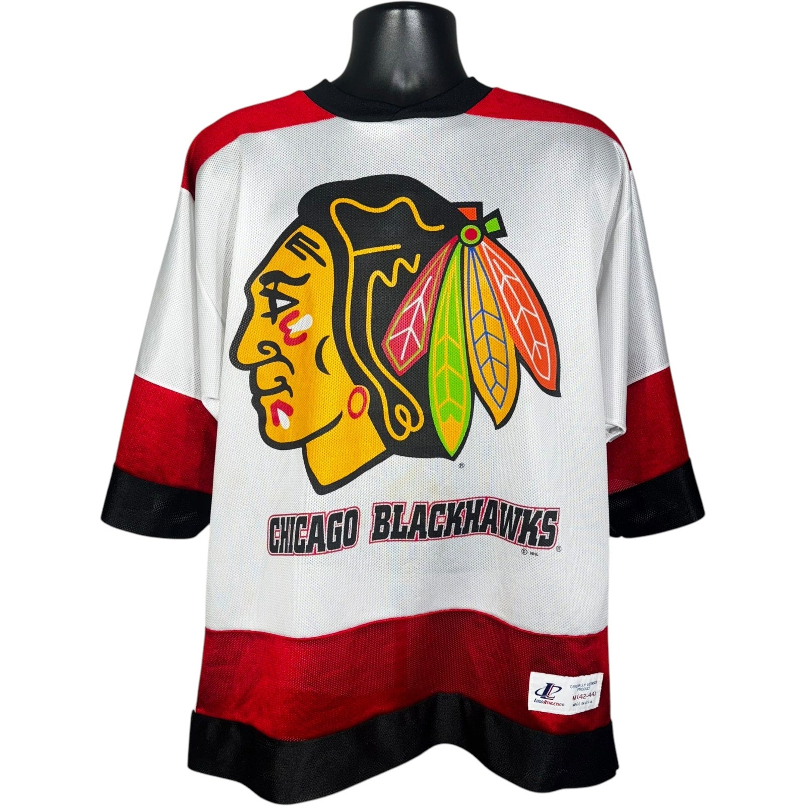 Vintage Logo Athletic Chicago Blackhawks NHL Jersey 90s