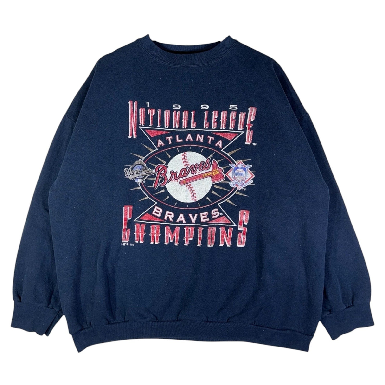 Vintage Atlanta Braves National League Champions MLB Crewneck 1995