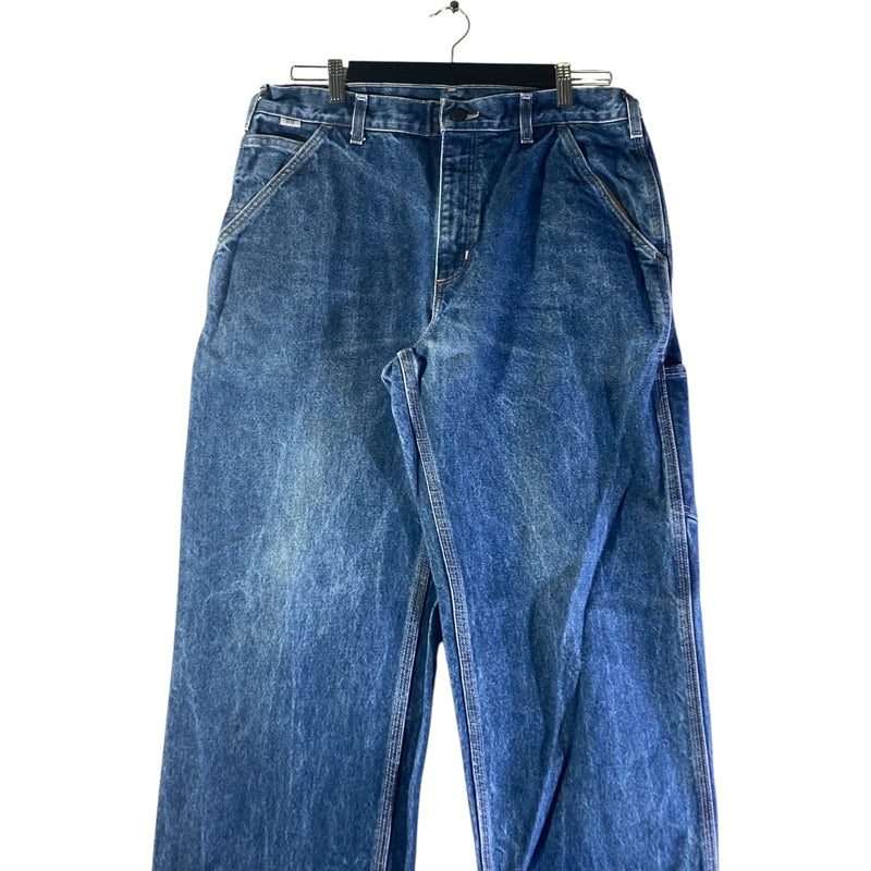 Vintage Carhartt Flame Resistant Carpenter Denim Jeans 34x32