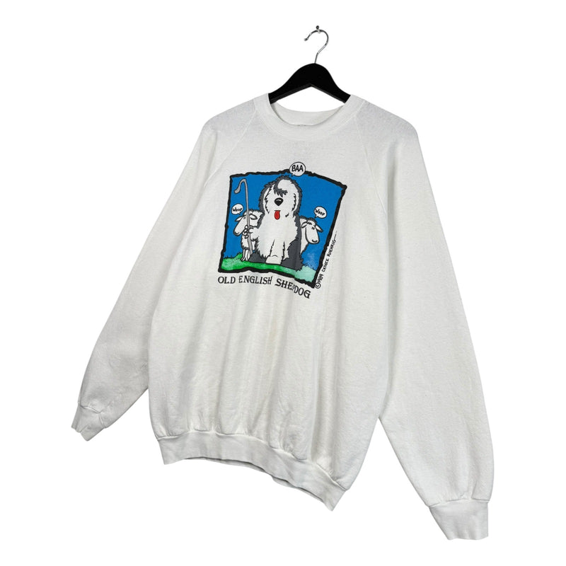 Vintage Old English Sheep Dog Art Crewneck