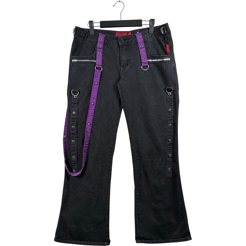 Vintage Tripp NYC Goth Rave Bondage Straps Pants 35