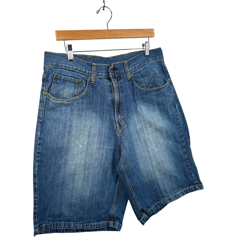 Vintage Straight Leg Bermuda Jean Denim Shorts 35