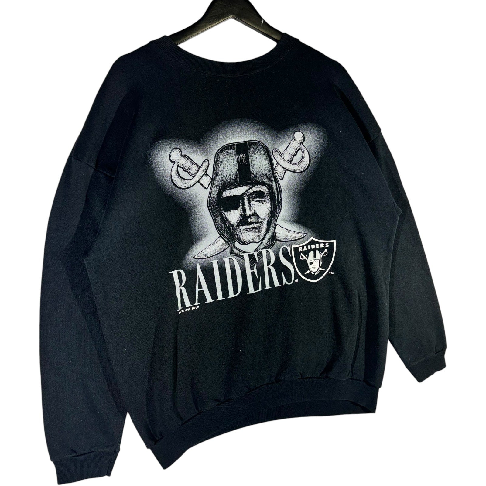 Vintage Oakland Raiders Chest Logo NFL Crewneck 1995