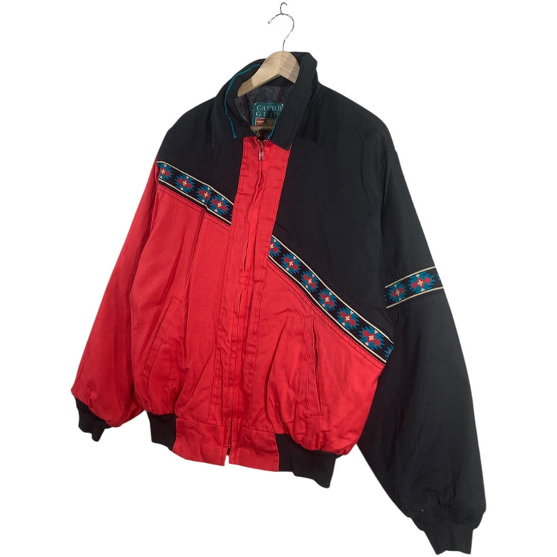 Vintage Canyon Guide Southwestern Aztec Bomber Jacket