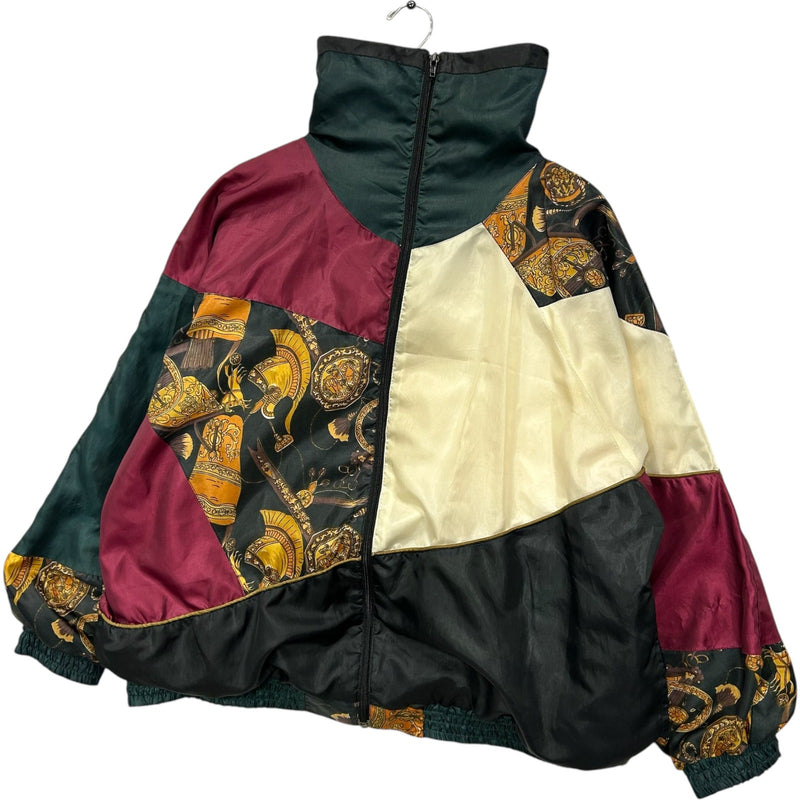 Vintage Color Block Retro Full Zip Windbreaker