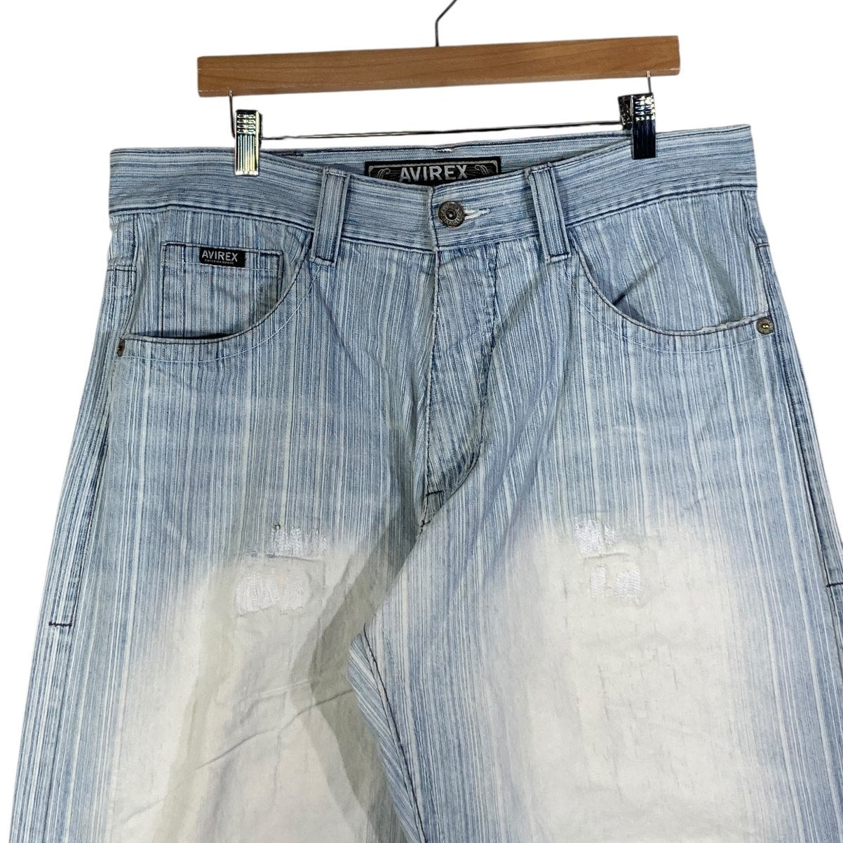 Vintage Avirex Faded Denim Shorts 36