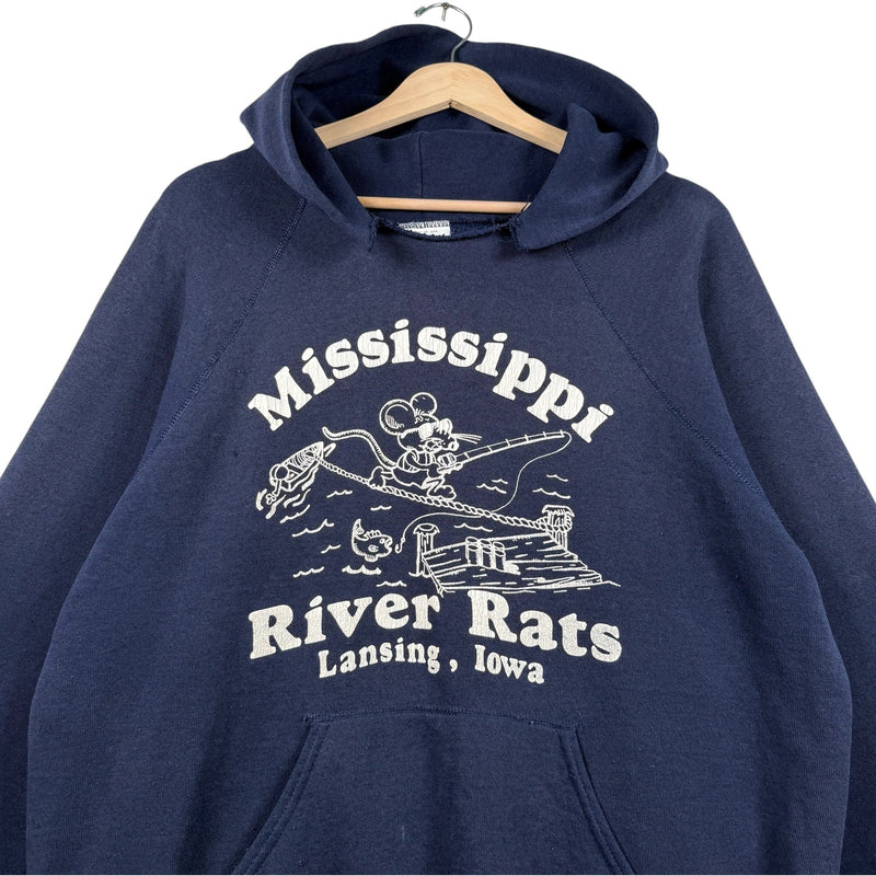 Vintage Mississippi River Rats Fishing Hoodie