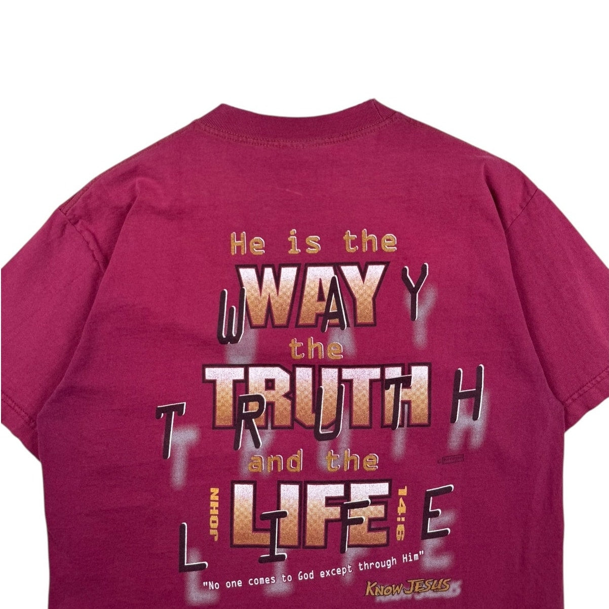 Vintage John 14:6 Way Truth Life Know Jesus T-Shirt