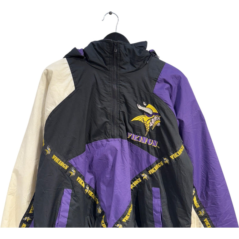 Vintage Pro Player Minnesota Vikings Color Block NFL Puffer Jacket