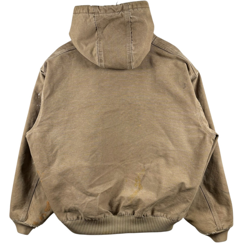 Vintage Carhartt Insulated Active Hoodie Full Zip Workwear Jacket