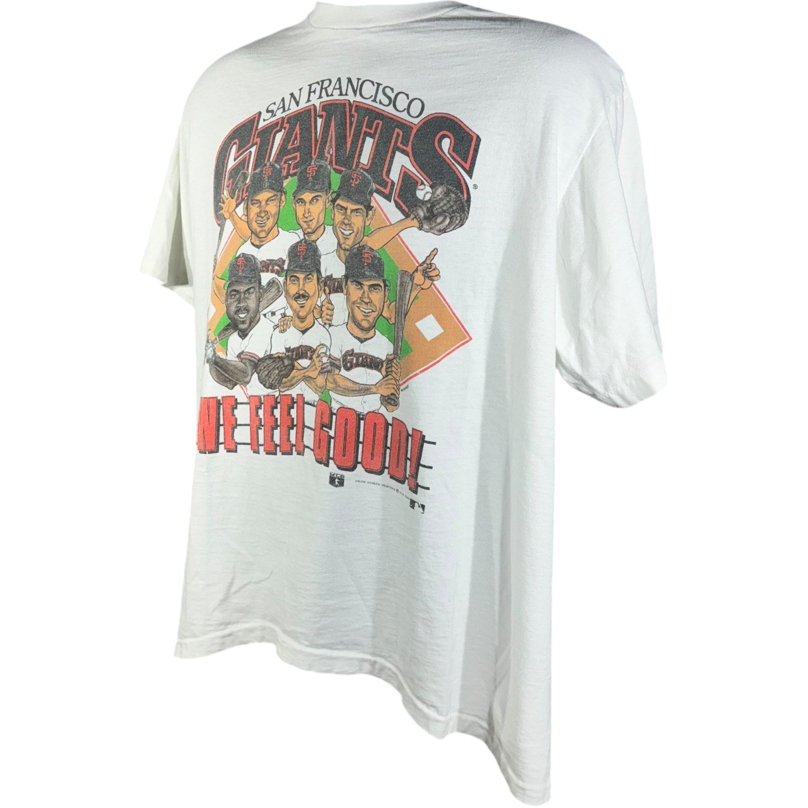 Vintage San Francisco Giants 'We Feel Good' Caricature Tee 1989