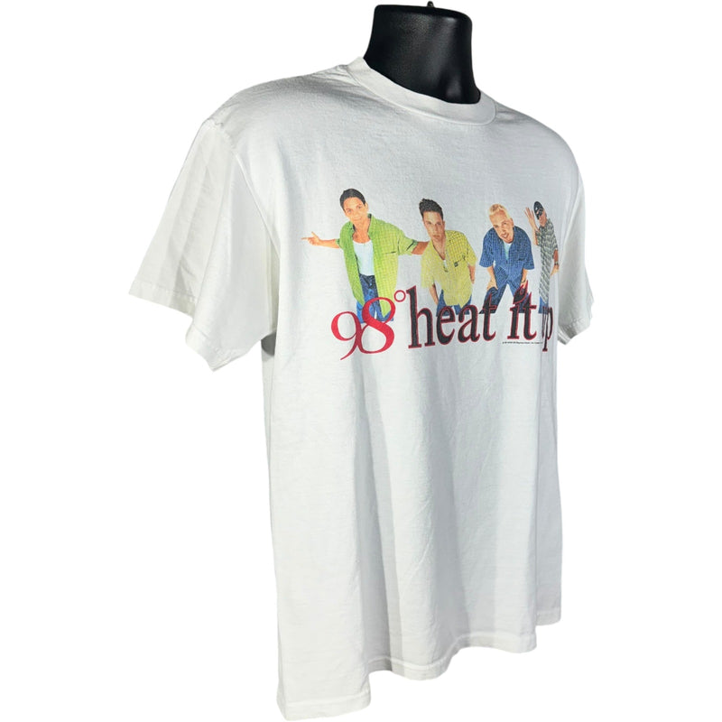 Vintage 98 Degrees "Heat It Up" Boy Band Tee 1998