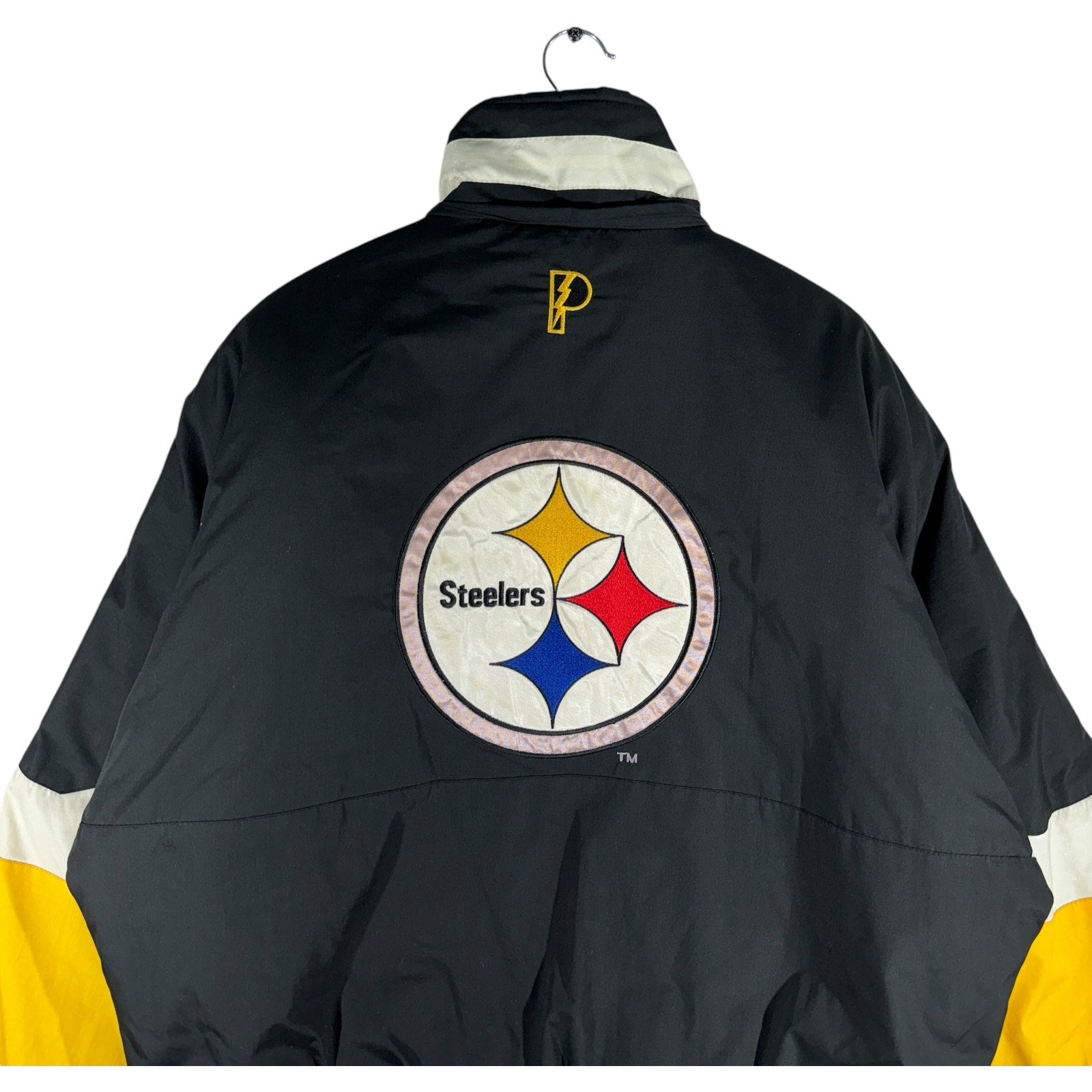 Vintage Pro Player Pittsburgh Steelers NFL Reversible Puffer Jacket