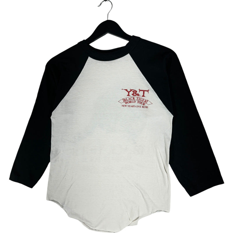 Vintage Y & T Black Tiger World Tour Raglan Long Sleeve 1982