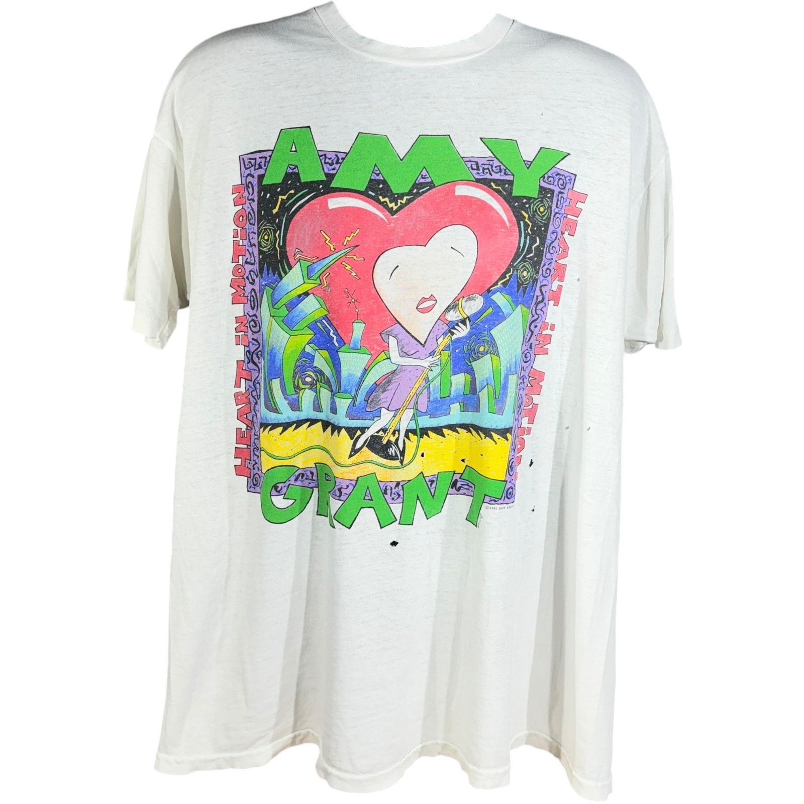 Vintage Amy Grant Heart In Motion Tour Tee 1991