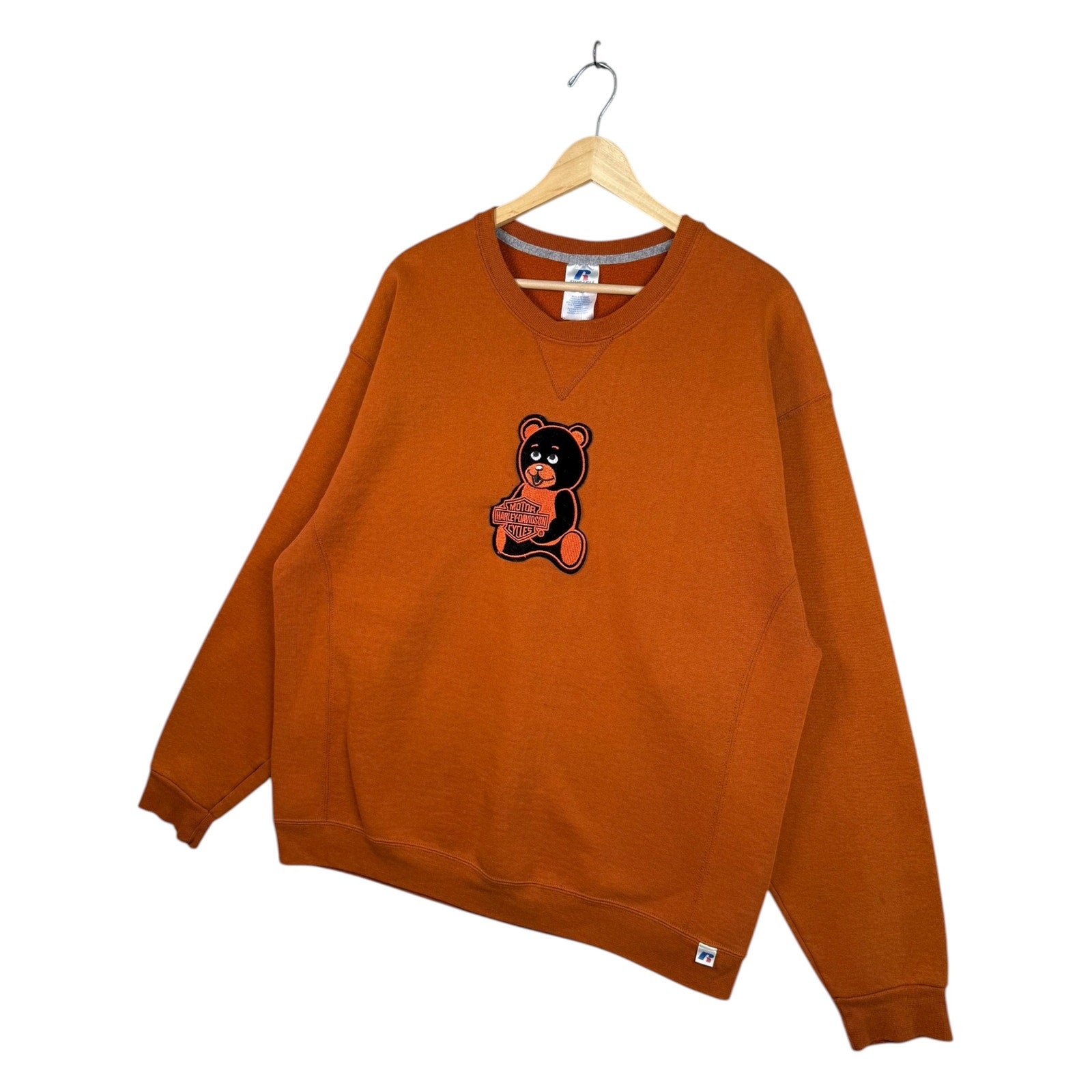 Vintage Harley Davidson Bear Embroidered Crewneck